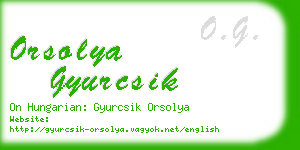 orsolya gyurcsik business card